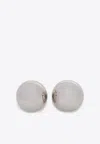 Givenchy Spherical Curve Stud Earrings In Silver