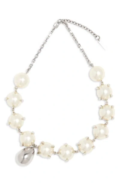 Givenchy Spiky Faux Pearl Necklace In Multi