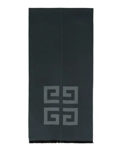 Givenchy Split Design Oblong Scarf With Logo Print