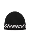 Givenchy Split Logo Wool Beanie In Black