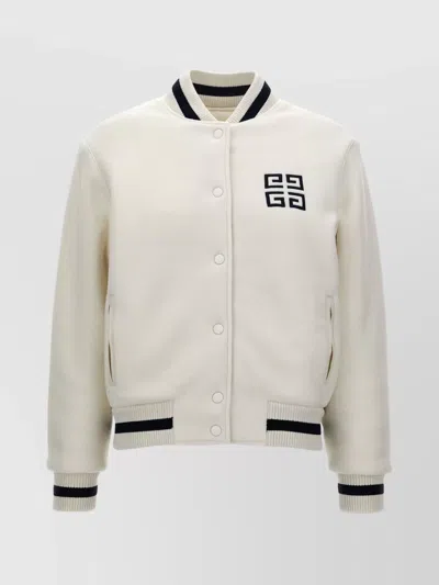 GIVENCHY SPORTY BOMBER JACKET FEATURING RIBBED ACCENTS
