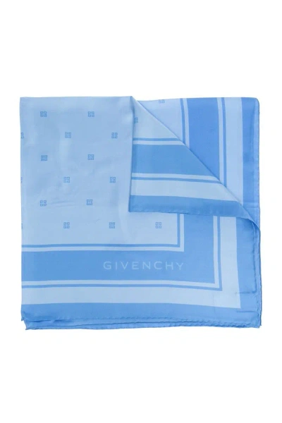 Givenchy Square 4g Scarf In Blue