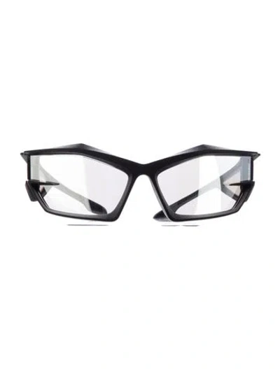 Pre-owned Givenchy Square Clear Sunglasses In Black