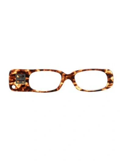 Pre-owned Givenchy Square Eyeglasses In Brown