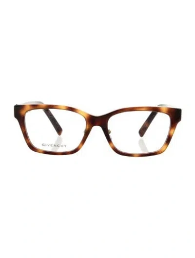 Pre-owned Givenchy Square Eyeglasses In Brown