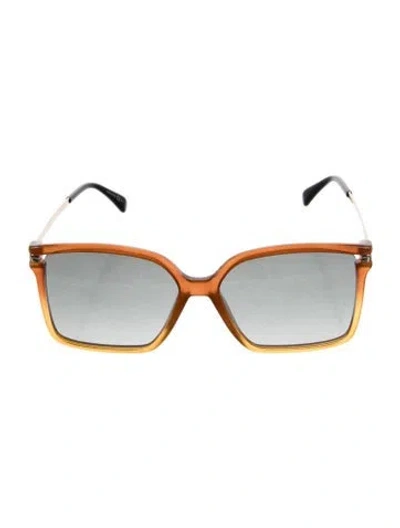 Pre-owned Givenchy Square Gradient Sunglasses In Black/brown