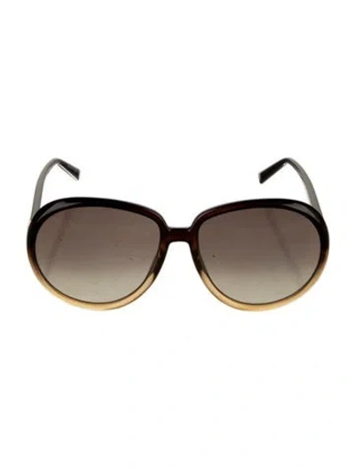 Pre-owned Givenchy Square Gradient Sunglasses In Brown