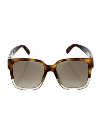Pre-owned Givenchy Square Gradient Sunglasses In Brown