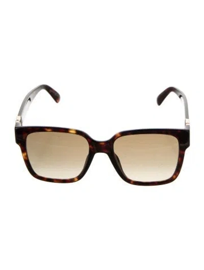 Pre-owned Givenchy Square Gradient Sunglasses In Burgundy