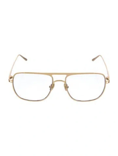 Pre-owned Givenchy Square Gradient Sunglasses In Gold