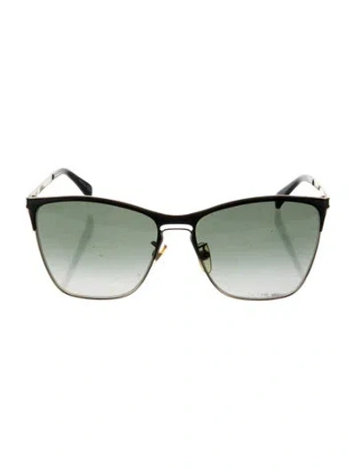 Pre-owned Givenchy Square Gradient Sunglasses In Gold