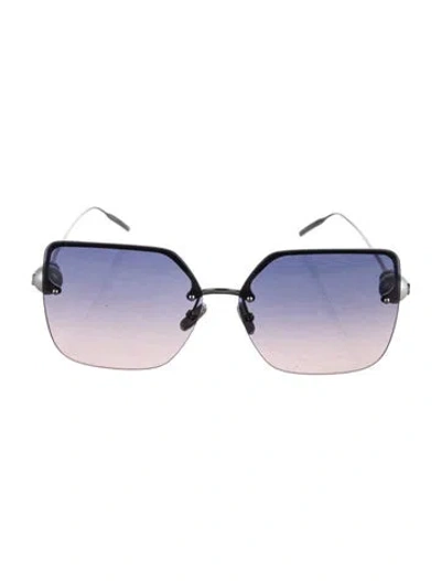 Pre-owned Givenchy Square Gradient Sunglasses In Silver