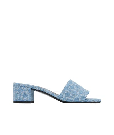 GIVENCHY GIVENCHY 4G BLOCK HEEL DENIM MULES