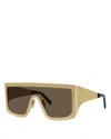 Givenchy Square Mask Sunglasses, 131mm In Yellow