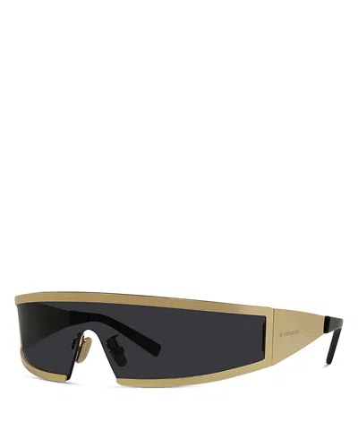 Givenchy Square Mask Sunglasses, 140mm In Gold