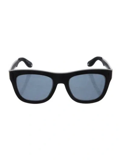 Pre-owned Givenchy Square Mirrored Sunglasses In Black/white