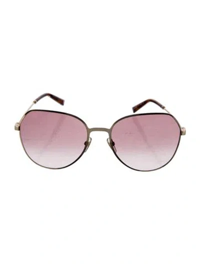 Pre-owned Givenchy Square Mirrored Sunglasses In Silver