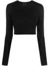 Givenchy Square-neck Cropped Top In Black