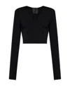 Givenchy Square-neck Cropped Top In Black