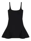 Givenchy Fluted Mini Dress In Black
