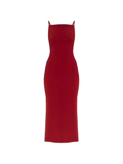 GIVENCHY SQUARE-NECK MIDI DRESS