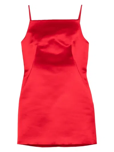 GIVENCHY SQUARE-NECK SATIN MINI DRESS