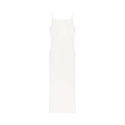 Pre-owned Givenchy Square Neckline Long Dress 'ivory' | Cream | Women's Size 38 In White