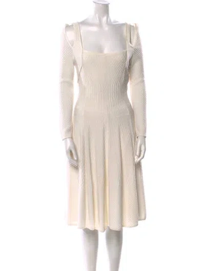 Pre-owned Givenchy Square Neckline Midi Length Dress In Neutral