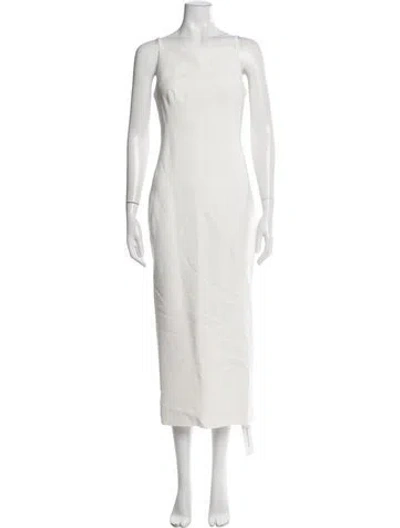 Pre-owned Givenchy Square Neckline Midi Length Dress In Neutrals