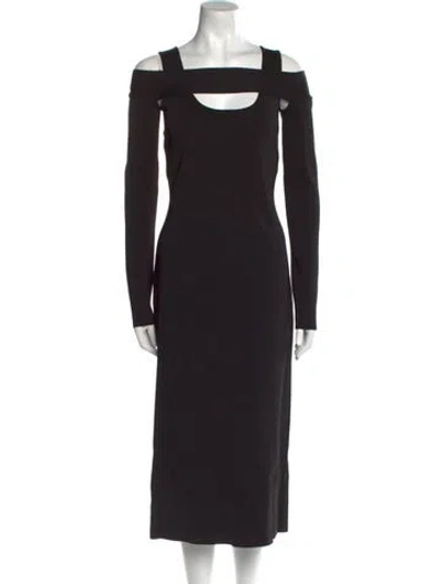 Pre-owned Givenchy Square Neckline Midi Length Dress W/ Tags In Black
