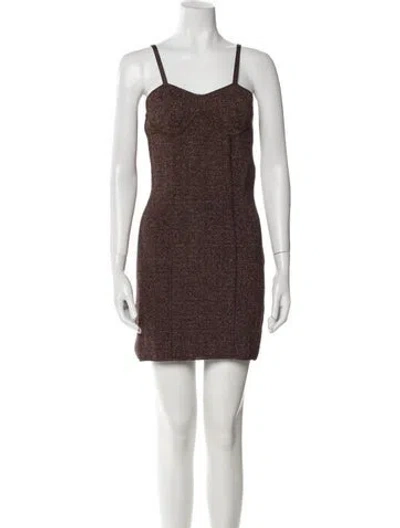 Pre-owned Givenchy Square Neckline Mini Dress