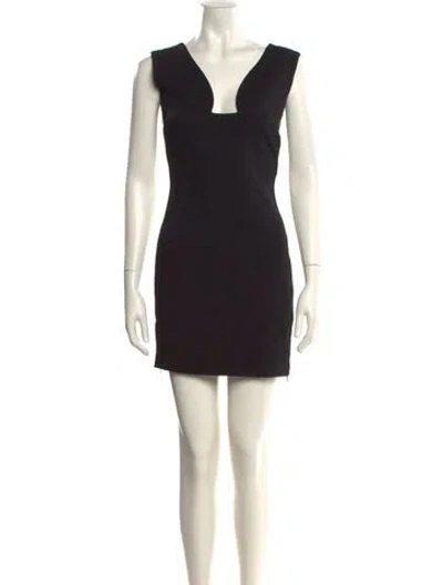 Pre-owned Givenchy Square Neckline Mini Dress W/ Tags In Black