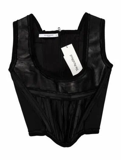Pre-owned Givenchy Square Neckline Sleeveless Top In Black