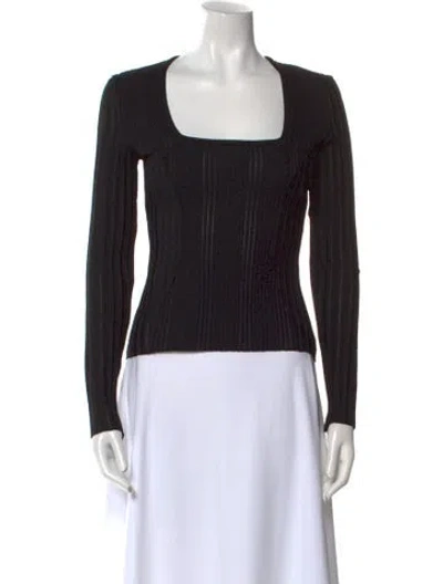 Pre-owned Givenchy Square Neckline Sweater In Black