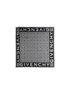 Givenchy 4g Monogram Silk Twill Square Scarf In Black