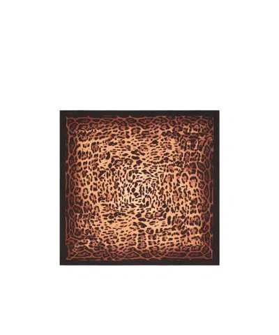 Givenchy Square Silk Scarf In Brown