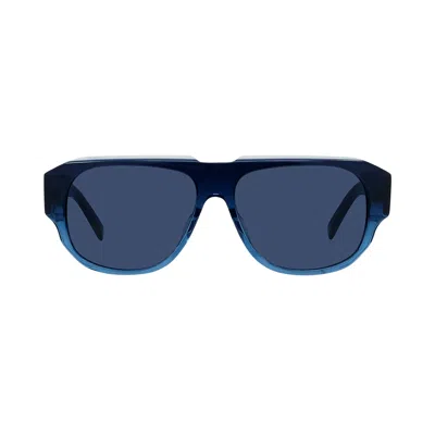 Pre-owned Givenchy Square Sunglasses 'blue' | Men's Size Onesize