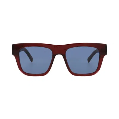 Pre-owned Givenchy Square Sunglasses 'bordeaux/blue' | Red | Men's Size Onesize