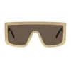Givenchy Gv40125u Linea Square 32e Oro Sunglasses In Brown