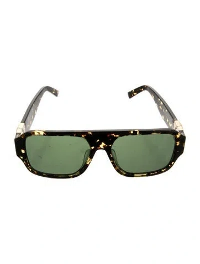 Pre-owned Givenchy Square Tinted Sunglasses In Black