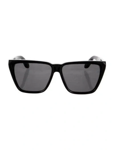 Pre-owned Givenchy Square Tinted Sunglasses In Black/gold