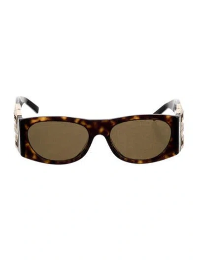 Pre-owned Givenchy Square Tinted Sunglasses In Brown