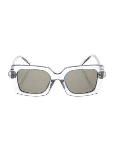 Pre-owned Givenchy Square Tinted Sunglasses In Clear/grey