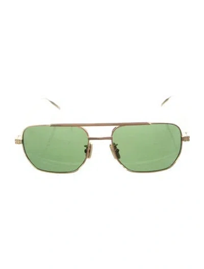 Pre-owned Givenchy Square Tinted Sunglasses In Gold