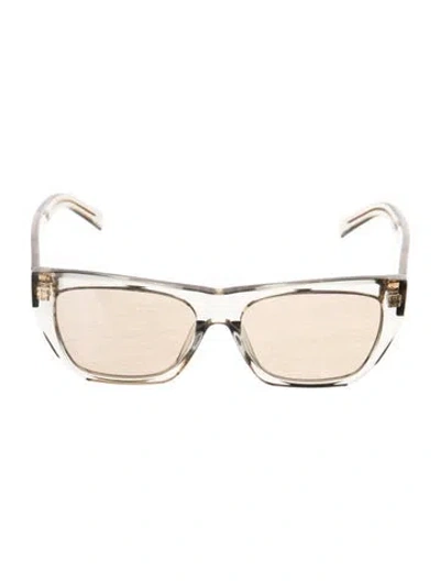 Pre-owned Givenchy Square Tinted Sunglasses In Gold/neutrals