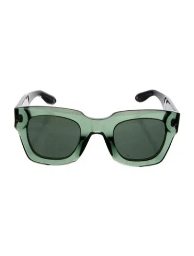 Pre-owned Givenchy Square Tinted Sunglasses In Green
