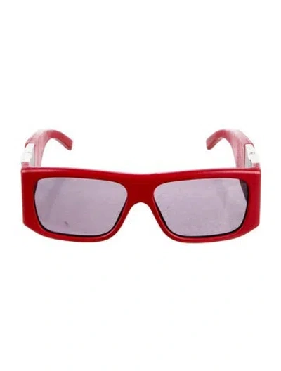 Pre-owned Givenchy Square Tinted Sunglasses In Red