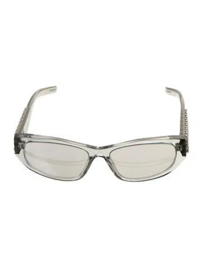 Pre-owned Givenchy Square Tinted Sunglasses In Silver