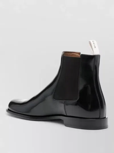 Givenchy Square Toe Ankle Boots Elastic Panels In Black