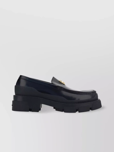GIVENCHY SQUARE TOE CHUNKY SOLE LOAFERS WITH GLOSSY FINISH